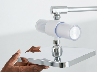 Reattach your showerhead and shower.